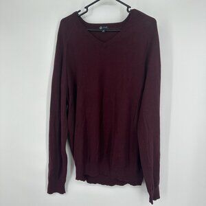 J.Crew Men's Burgundy Long‎ Sleeve Sweater Size Large Cashmere Blend